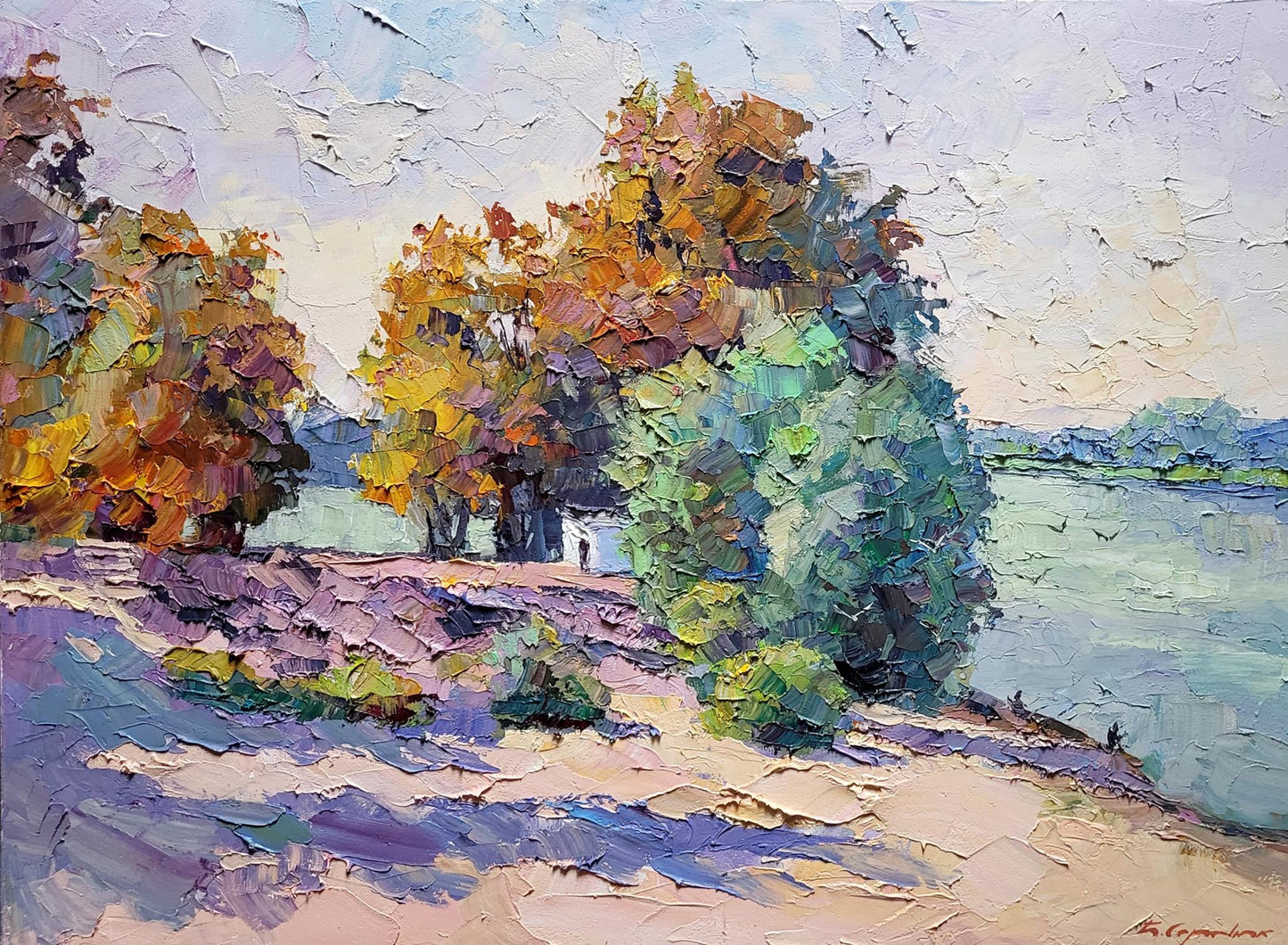 Oil painting On the Dnieper Serdyuk Boris Petrovich