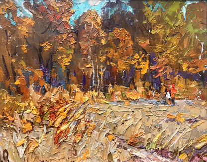 Oil painting Autumn Park Ivanyuk Alex