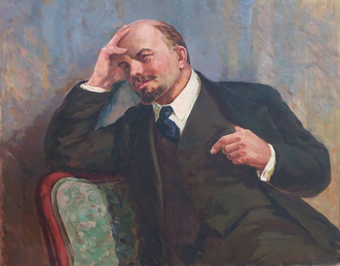 Oil painting portrait of Vladimir Lenin by Shkurko A