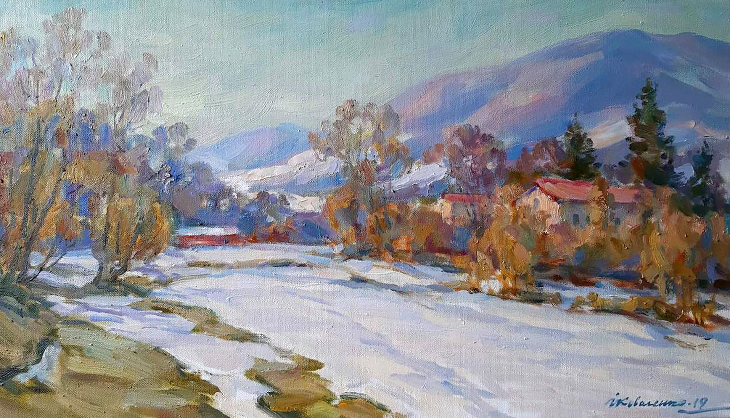 Oil painting Life in the mountains Kovalenko Ivan Mikhailovich