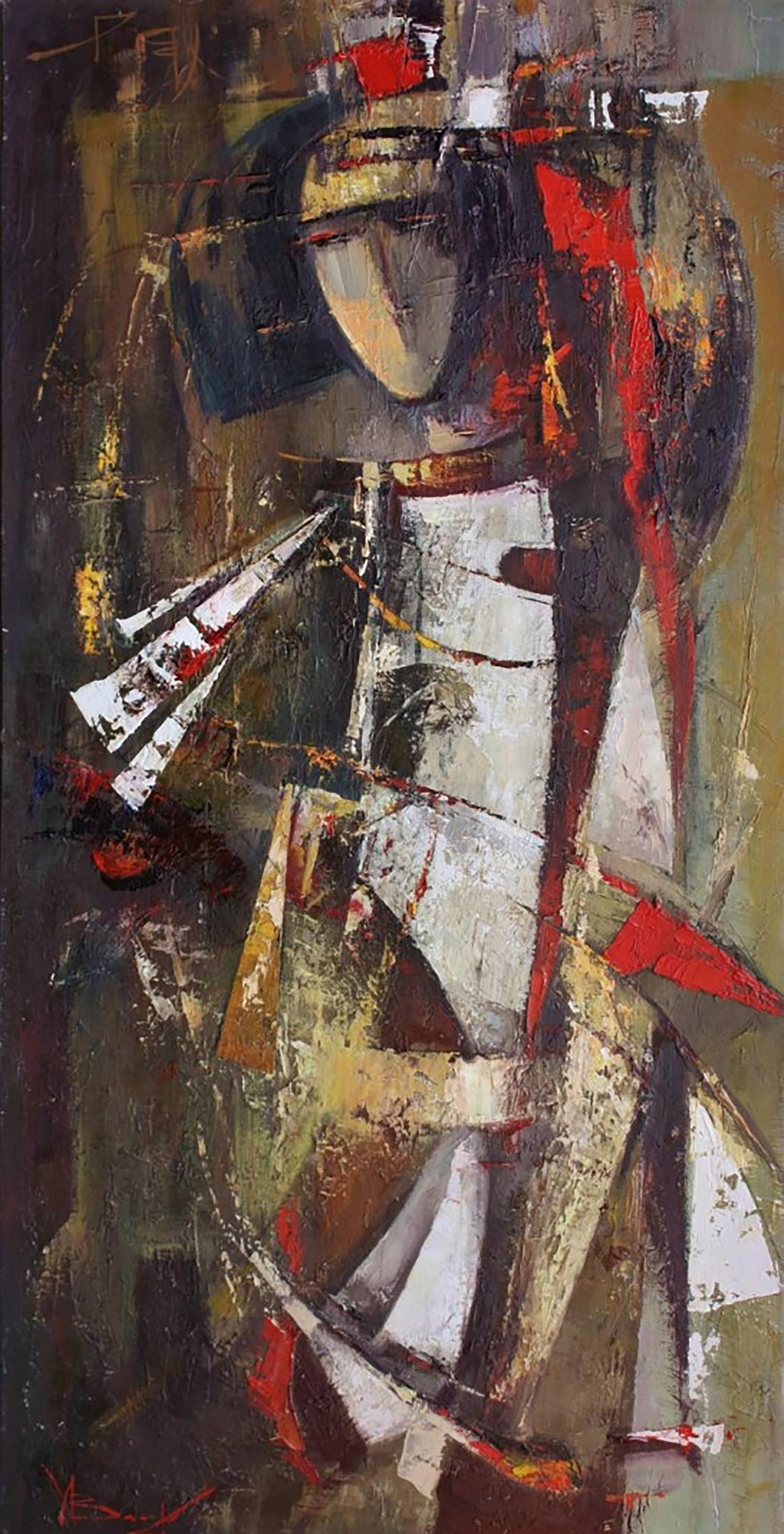Autumn Rhapsody oil painting by Valentina Alekseevna Kozyar, bold red strokes