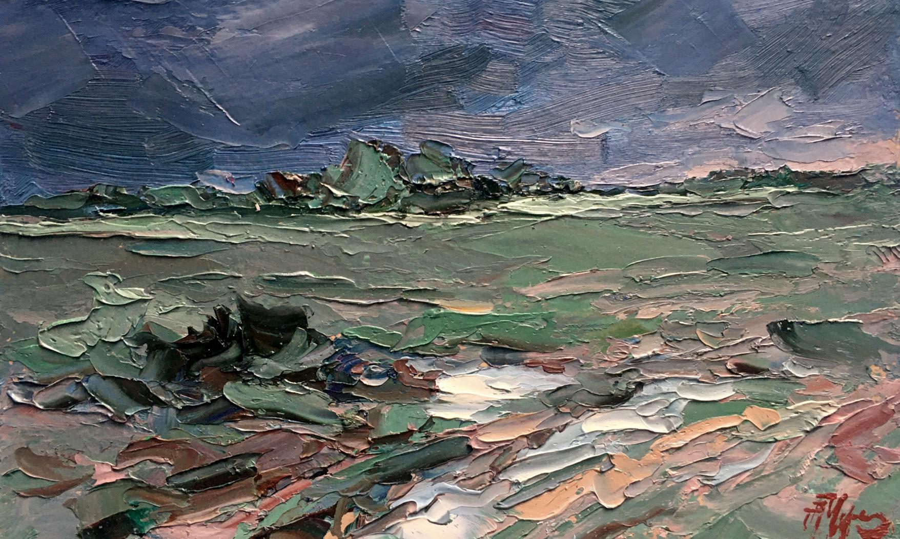Oil painting Before the downpour Alexander Nikolaevich Cherednichenko