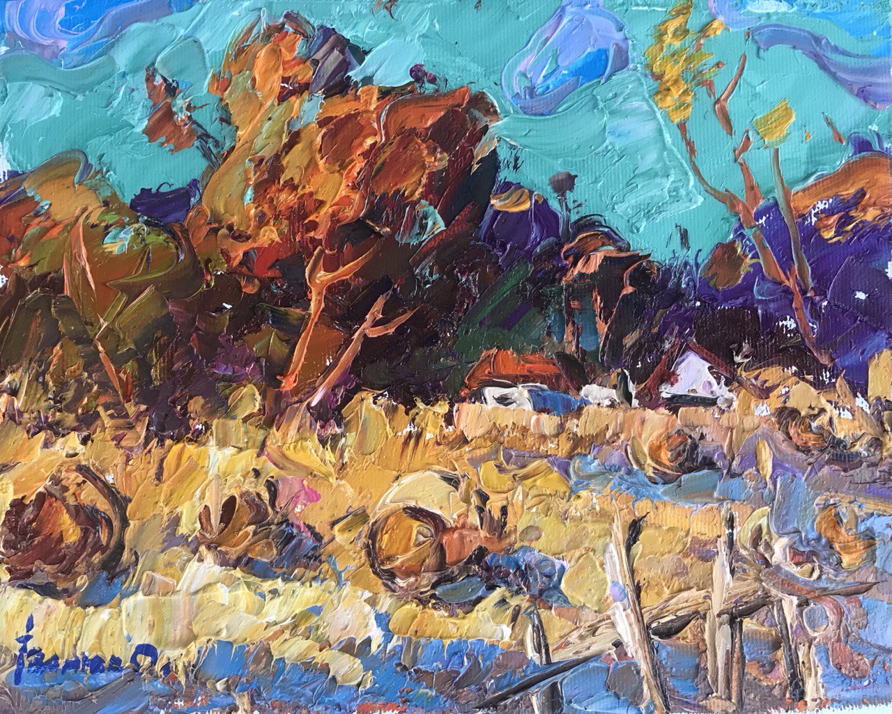 Oil painting Warm evening Ivanyuk Alex