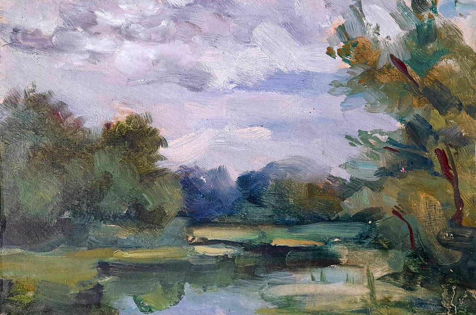 Oil painting Cloudy in summer Ivan Kovalenko