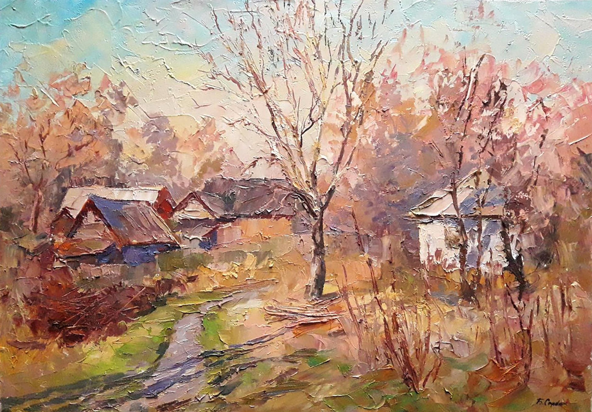 Oil painting Quiet lane Serdyuk Boris Petrovich