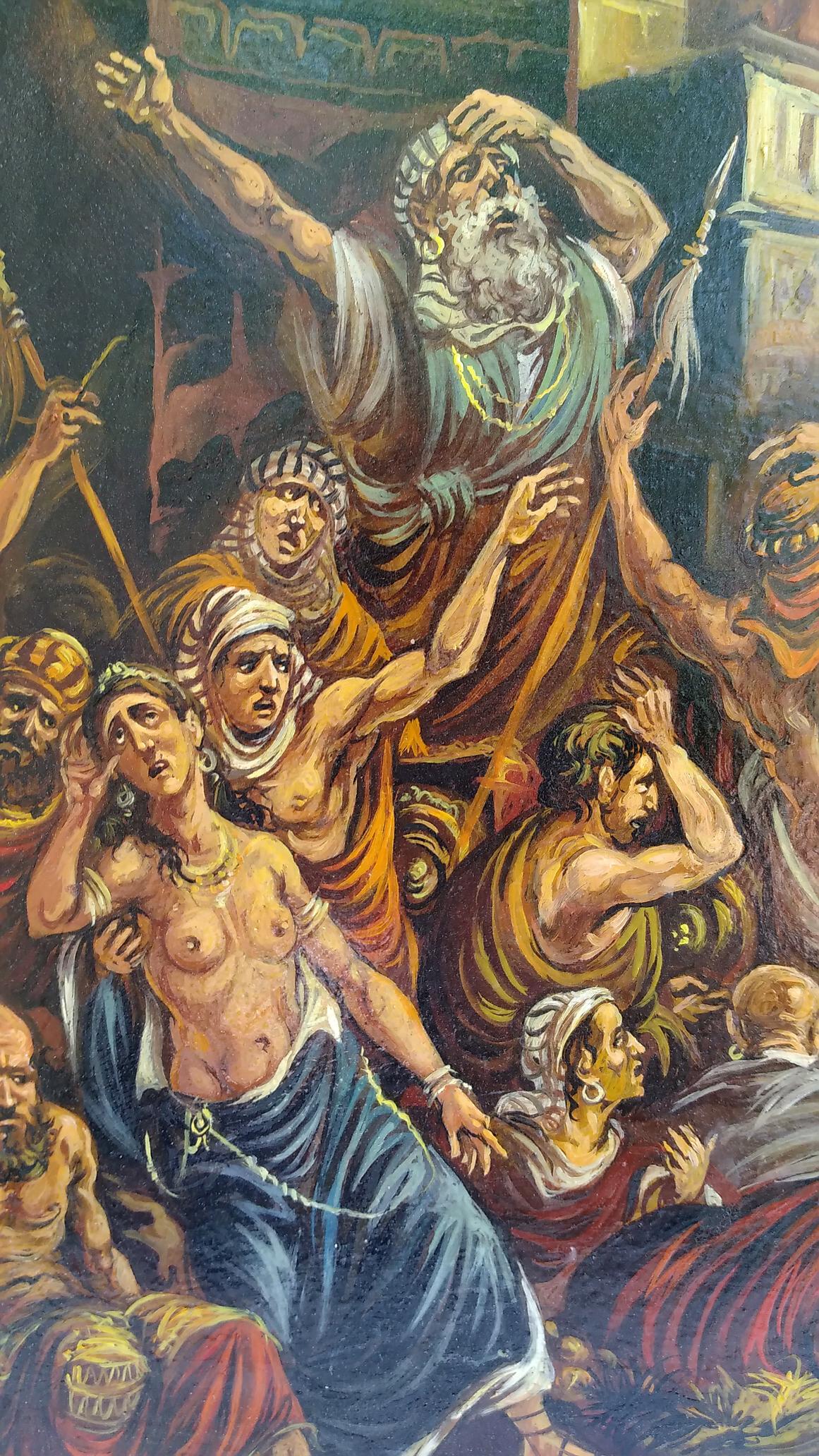 Oil painting of Moses among Egyptians by Alexander Arkadievich Litvinov