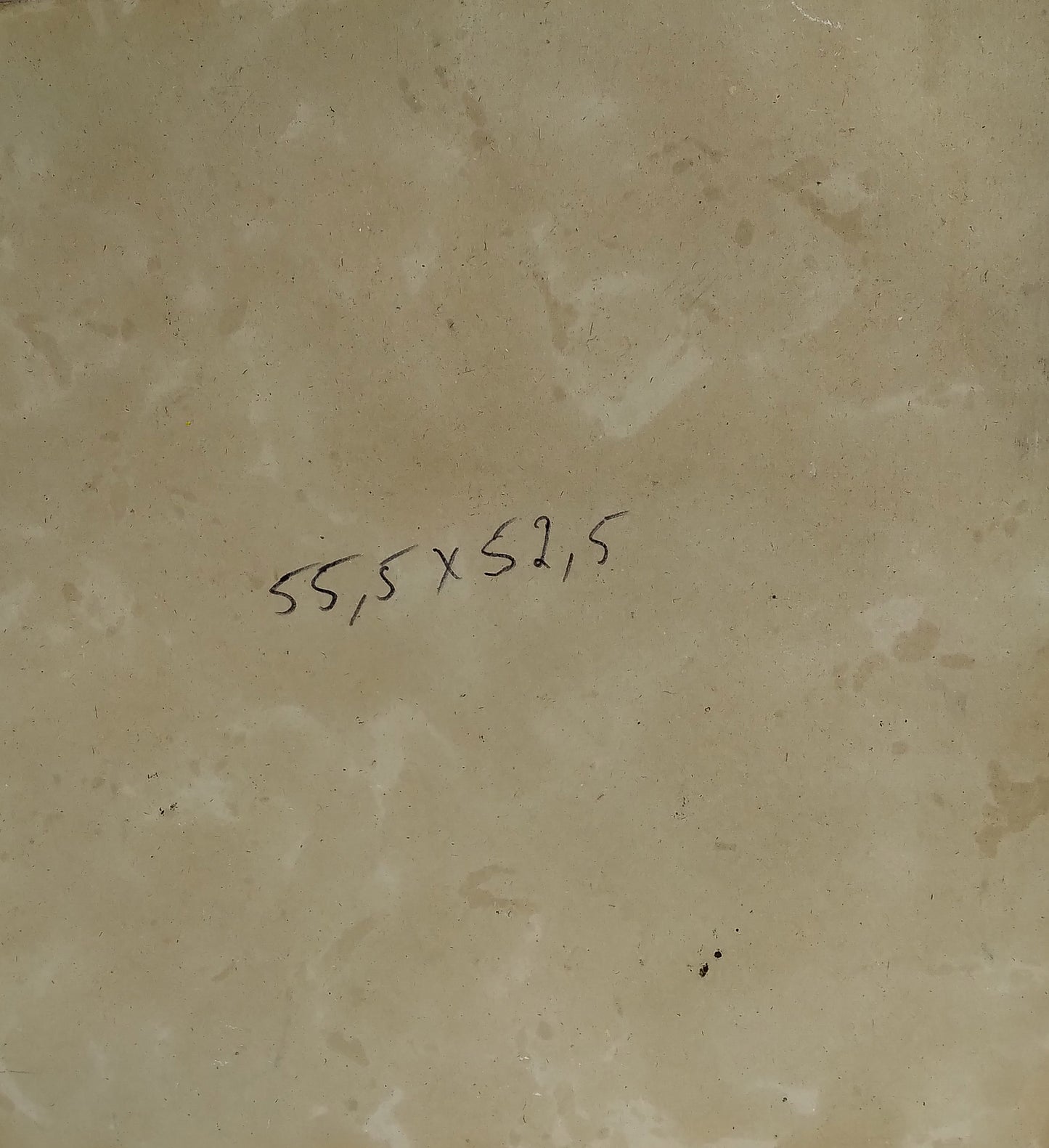 Back of Oil painting In a bar with a female figure by Alexander Arkadievich Litvinov on beige marble with 55.5 x 52.5 inch dimensions