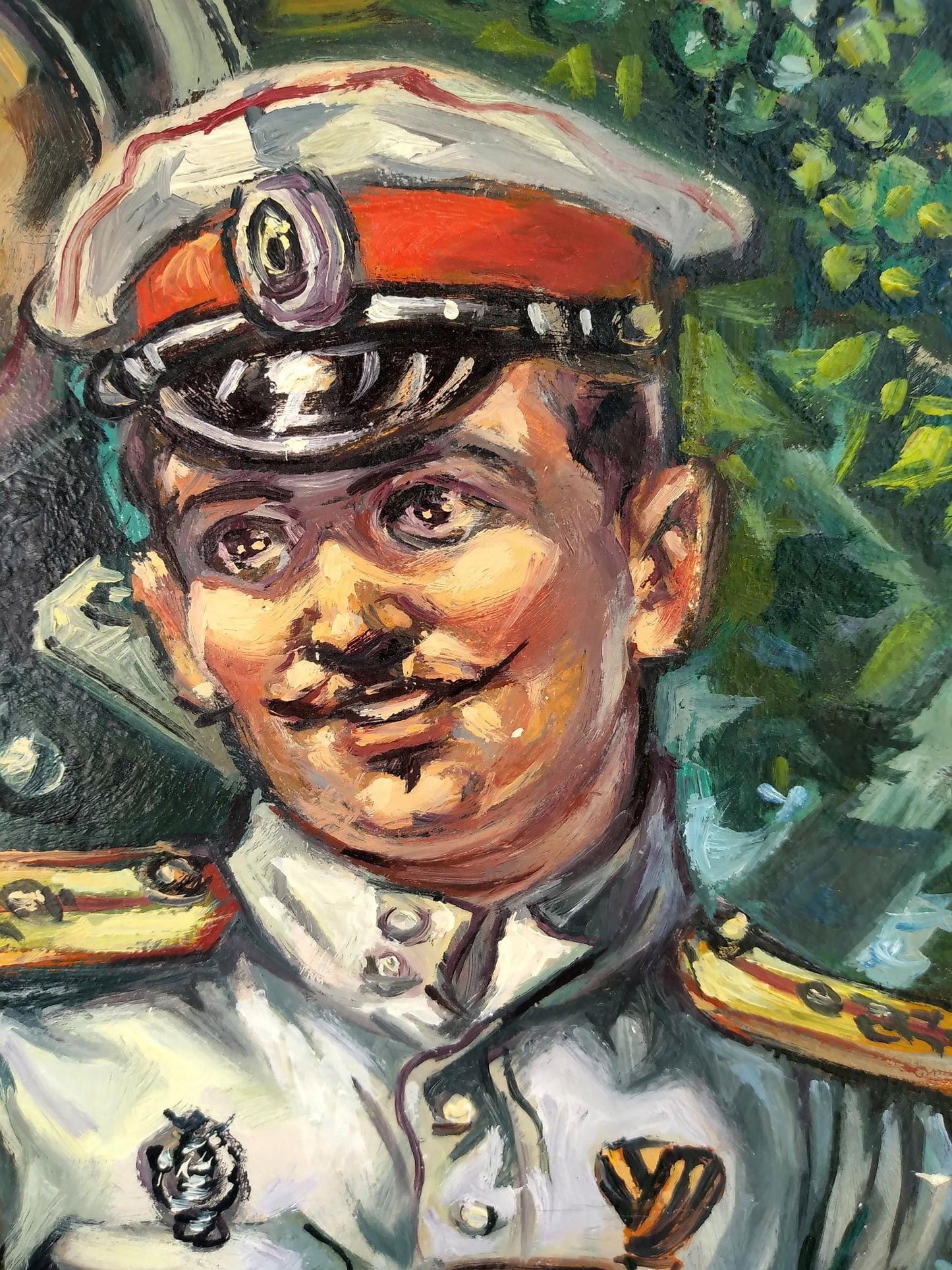 Oil painting of naval officer by Alexander Arkadievich Litvinov