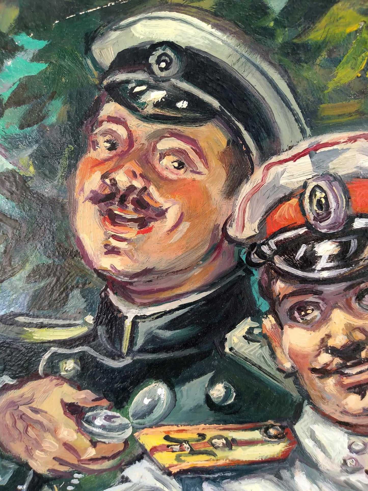 Oil painting of soldier by Alexander Arkadievich Litvinov