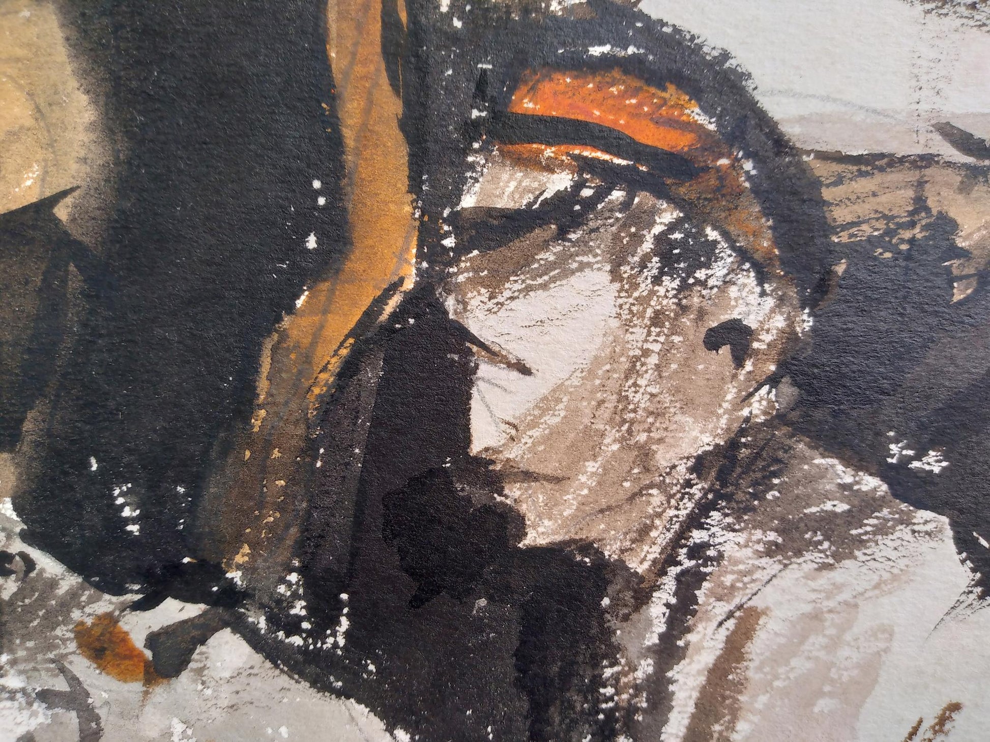 Social realism watercolor by Litvinov Oleg Arkad’yevich: two officers