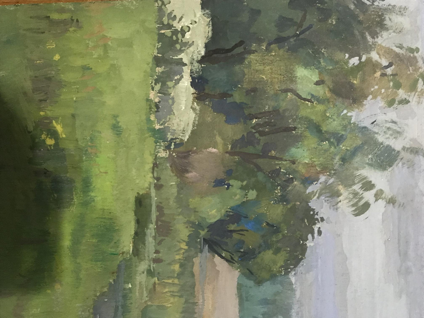 Tempera painting Nature Landscape 