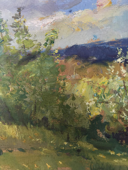 Oil painting Village Nature Landscape 
