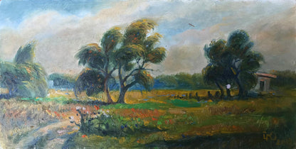 Oil painting Summer wind by Litvinov Oleg Arkad’yevich serene landscape