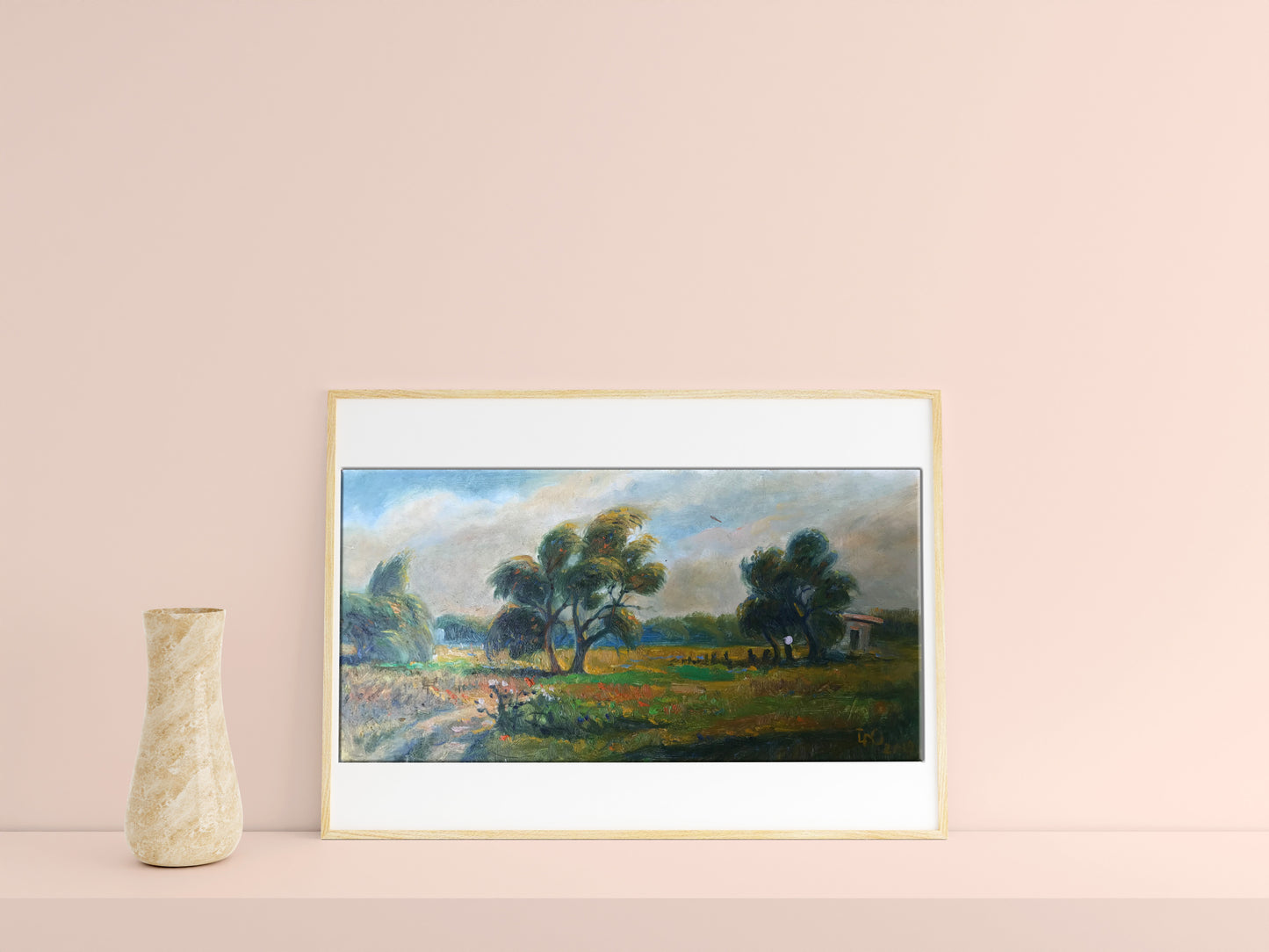 Oil painting Summer wind by Litvinov Oleg Arkad’yevich in gold frame