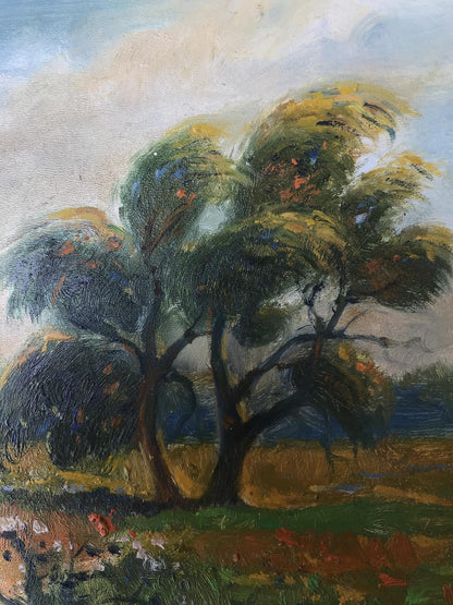 Oil painting Summer wind by Litvinov Oleg Arkad’yevich, textured trees