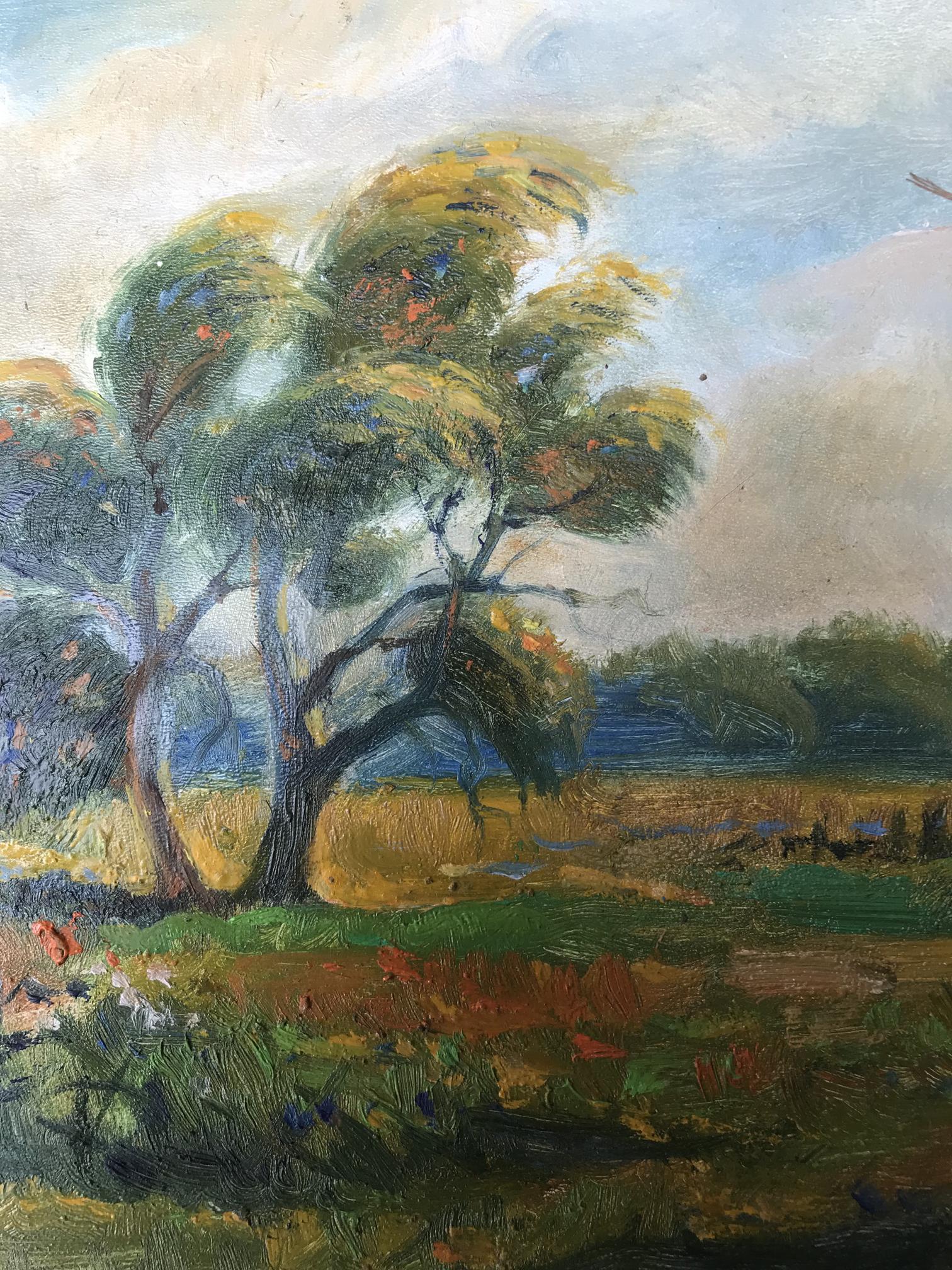 Oil painting Summer wind by Litvinov Oleg Arkad’yevich, windswept tree