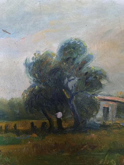 Oil painting Summer wind by Litvinov Oleg Arkad’yevich lush green tree