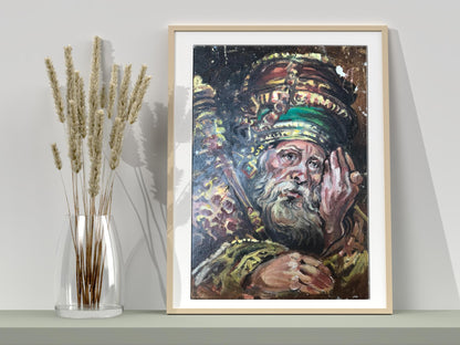 Oil painting portrait of King Alexander Arkadievich Litvinov in ornate attire