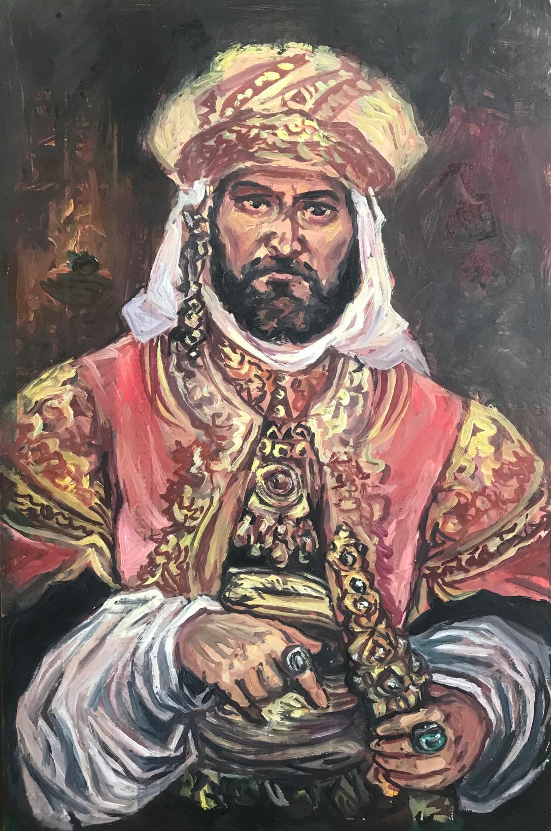 Oil painting of King portrait by Alexander Arkadievich Litvinov