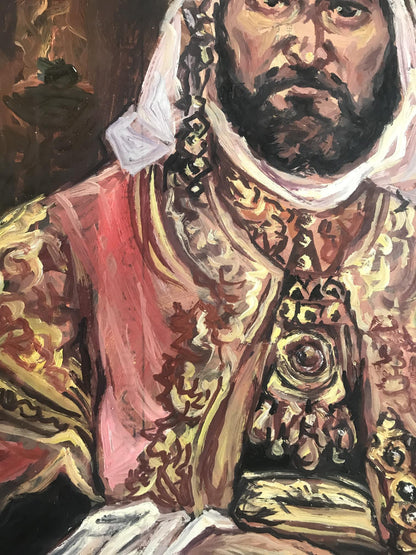 Oil painting of King portrait by Alexander Arkadievich Litvinov