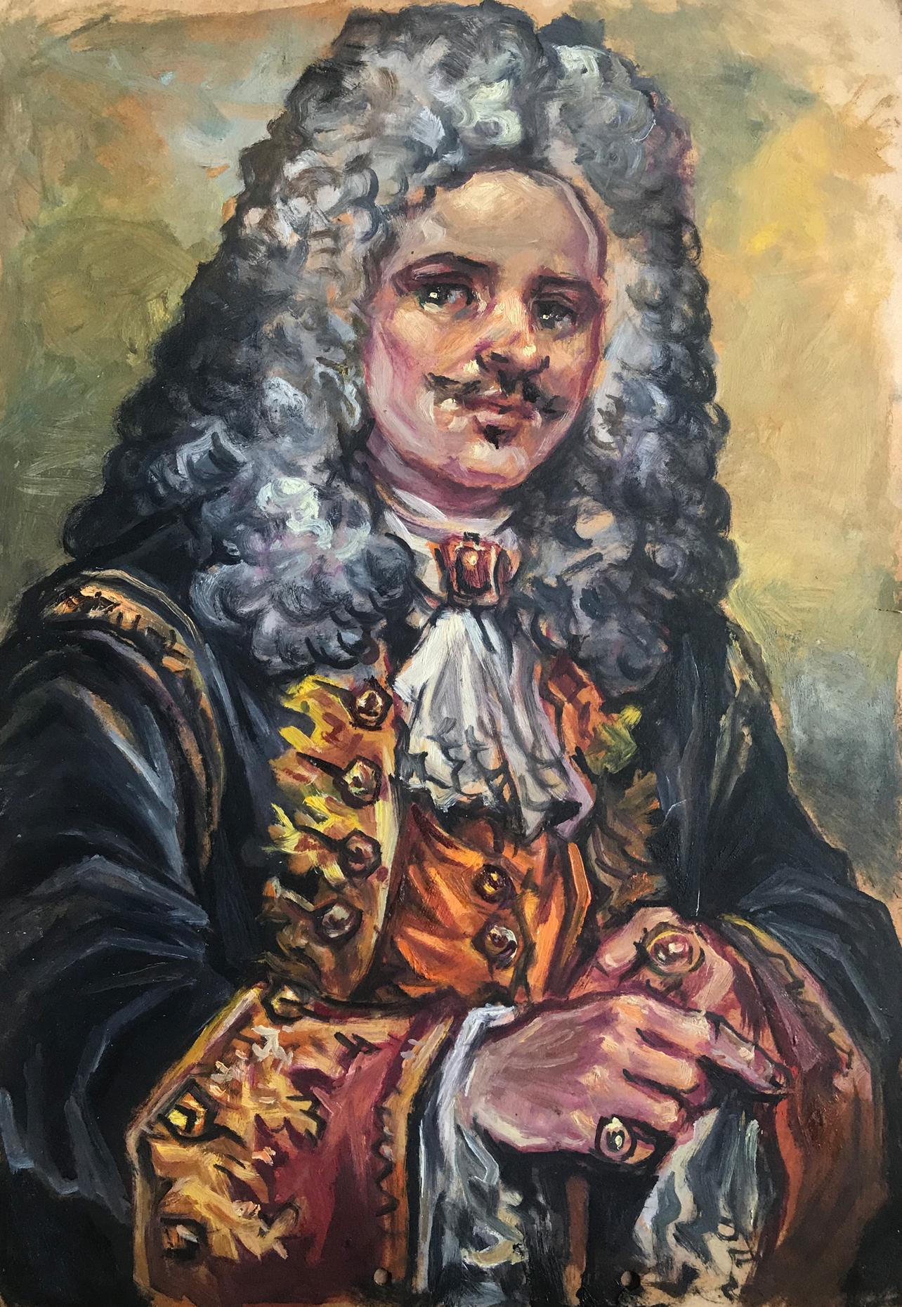 Oil painting of French officer Alexander Arkadievich Litvinov in ornate 17th-century attire