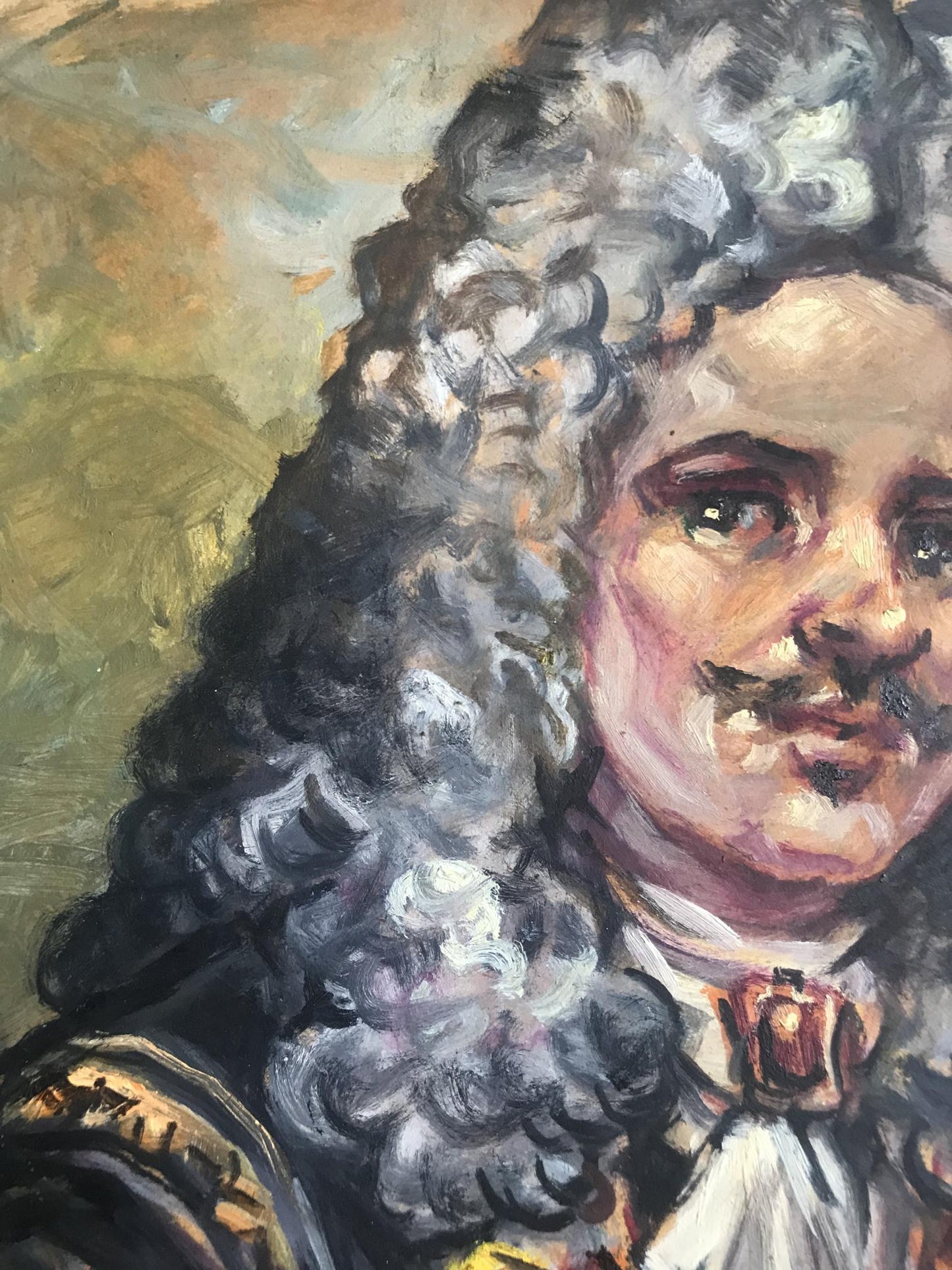 Oil painting portrait of French officer Alexander Arkadievich Litvinov