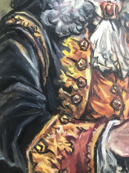 Oil painting of French officer Alexander Arkadievich Litvinov in ornate uniform