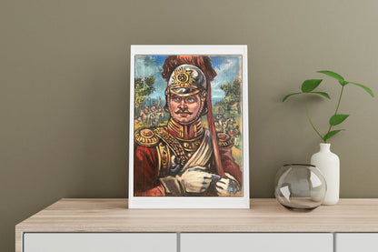 Oil painting portrait of Legionnaire Alexander Arkadievich Litvinov in ornate uniform