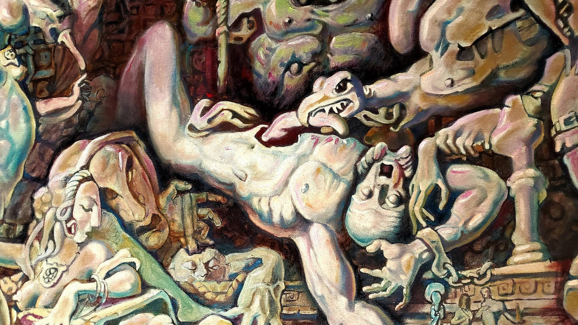 Surreal oil painting by Prometheus Litvinov Daniil Olegovich