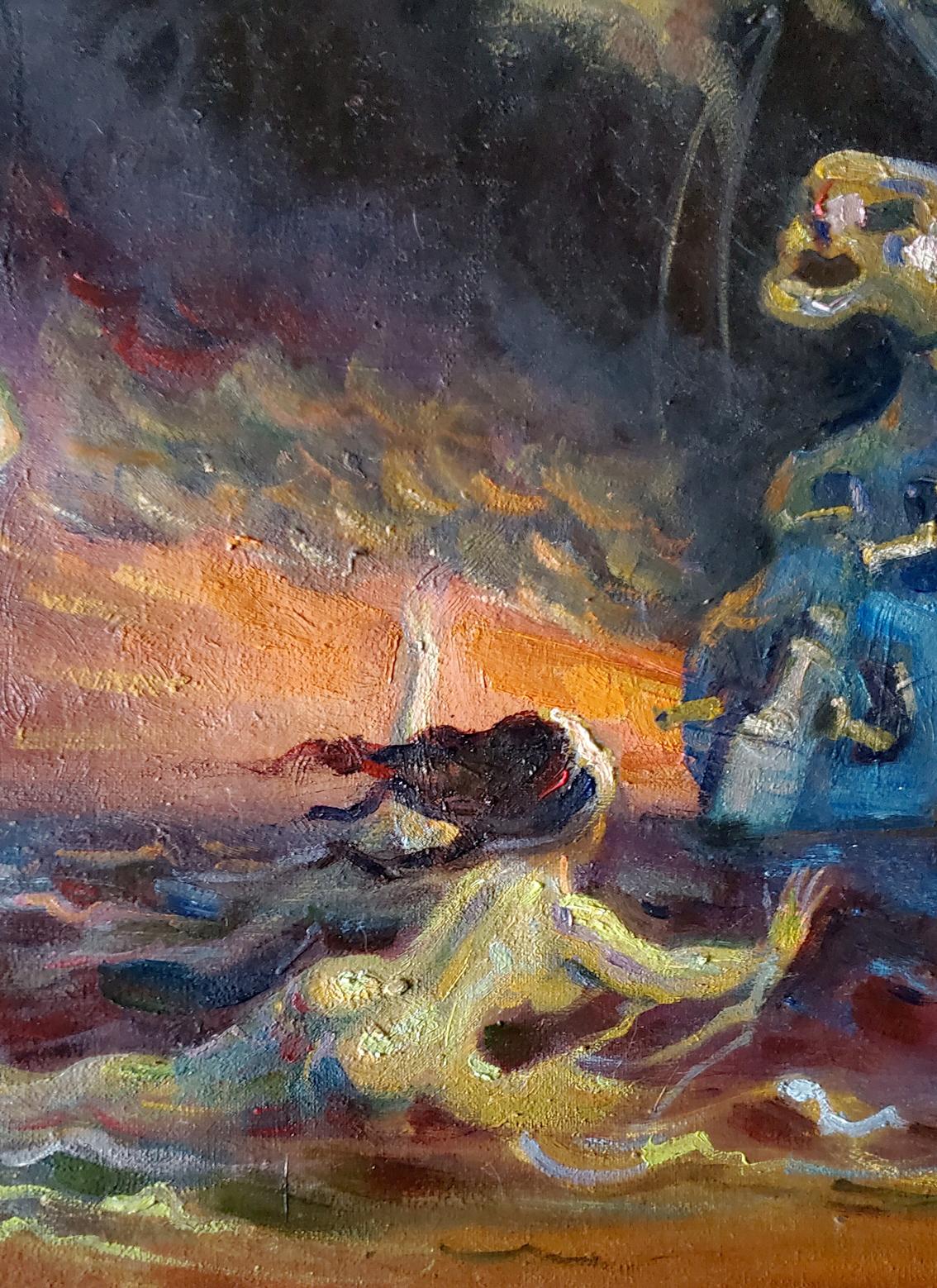 Vibrant oil painting The Temptation of St. Anthony by Litvinov Daniil Olegovich