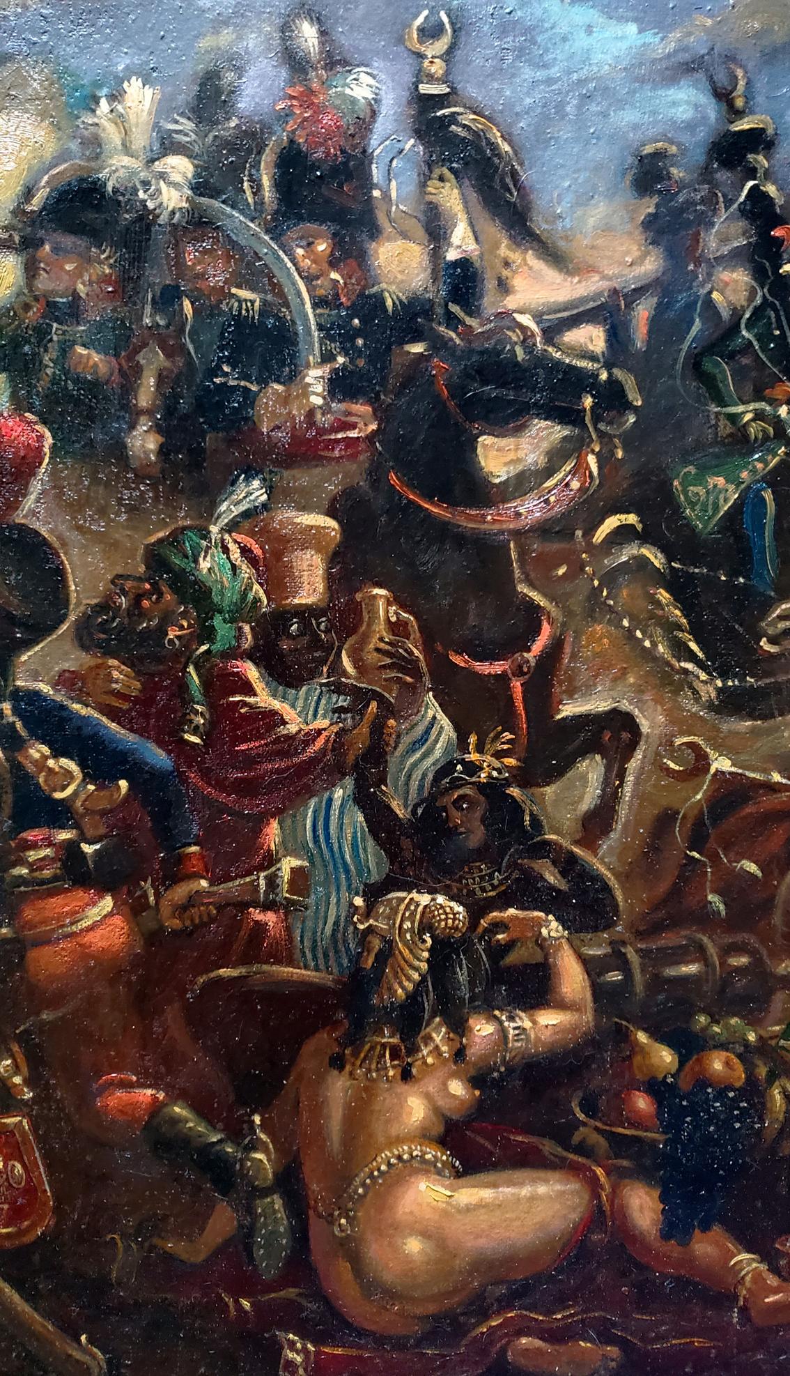 Oil painting of Napoleons Egypt campaign battle by Daniil Litvinov