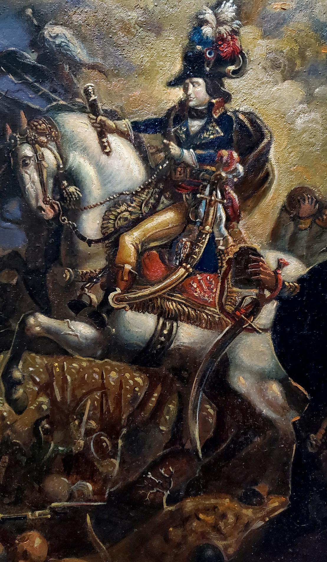 Oil painting of Napoleons Egypt campaign officer by Daniil Litvinov