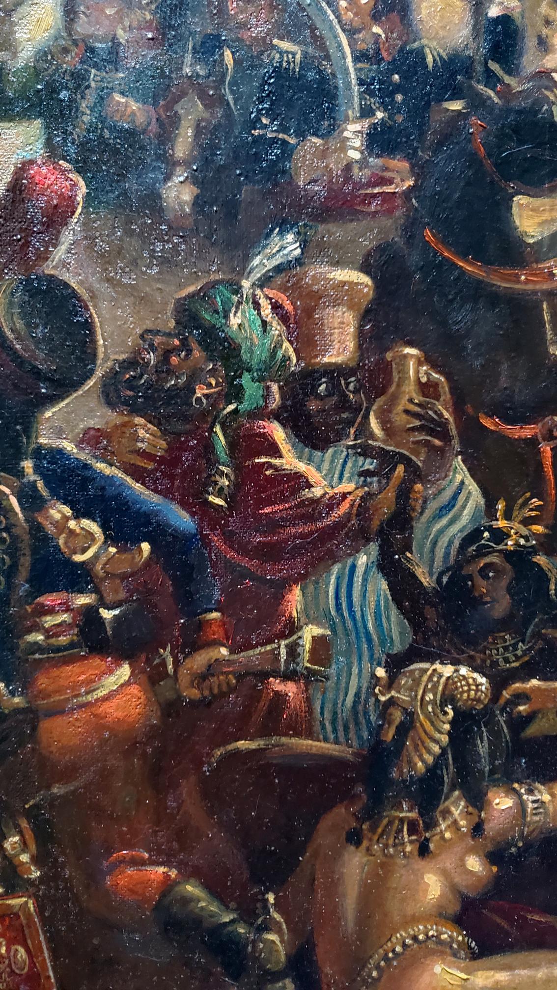 Oil painting of Napoleons Egypt campaign battle by Daniil Litvinov