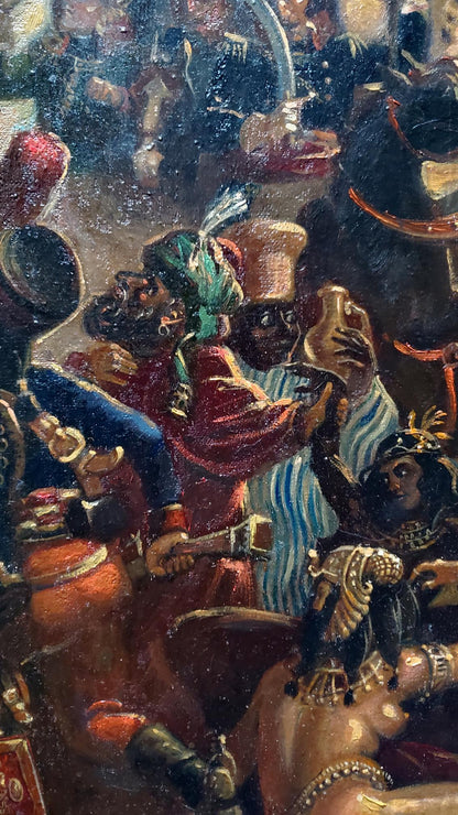 Oil painting of Napoleons Egypt campaign battle by Daniil Litvinov
