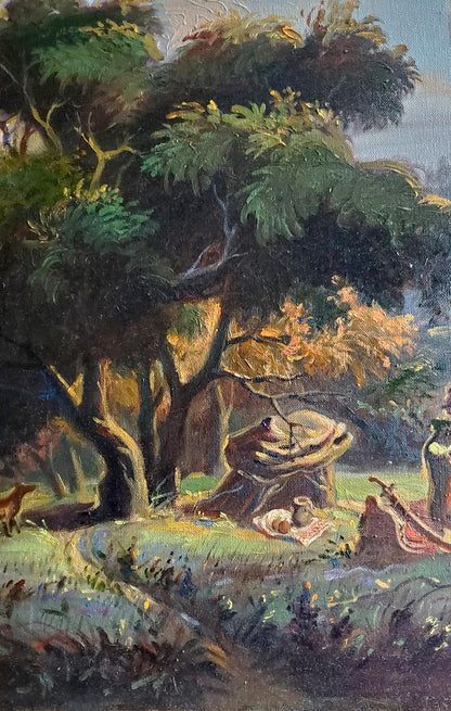 Oil painting Melody Litvinov Daniil Olegovich serene woodland scene