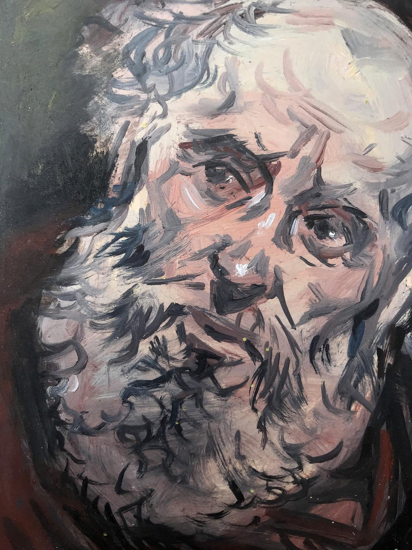 Oil painting portrait of Seer by Alexander Litvinov textured face