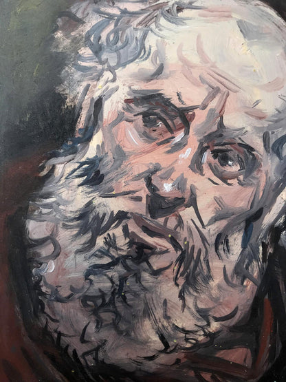 Oil painting portrait of Seer by Alexander Litvinov textured face