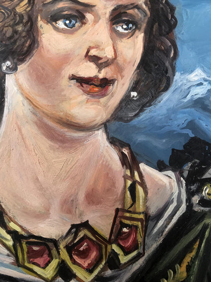 Oil painting of Duchess portrait by Alexander Arkadievich Litvinov