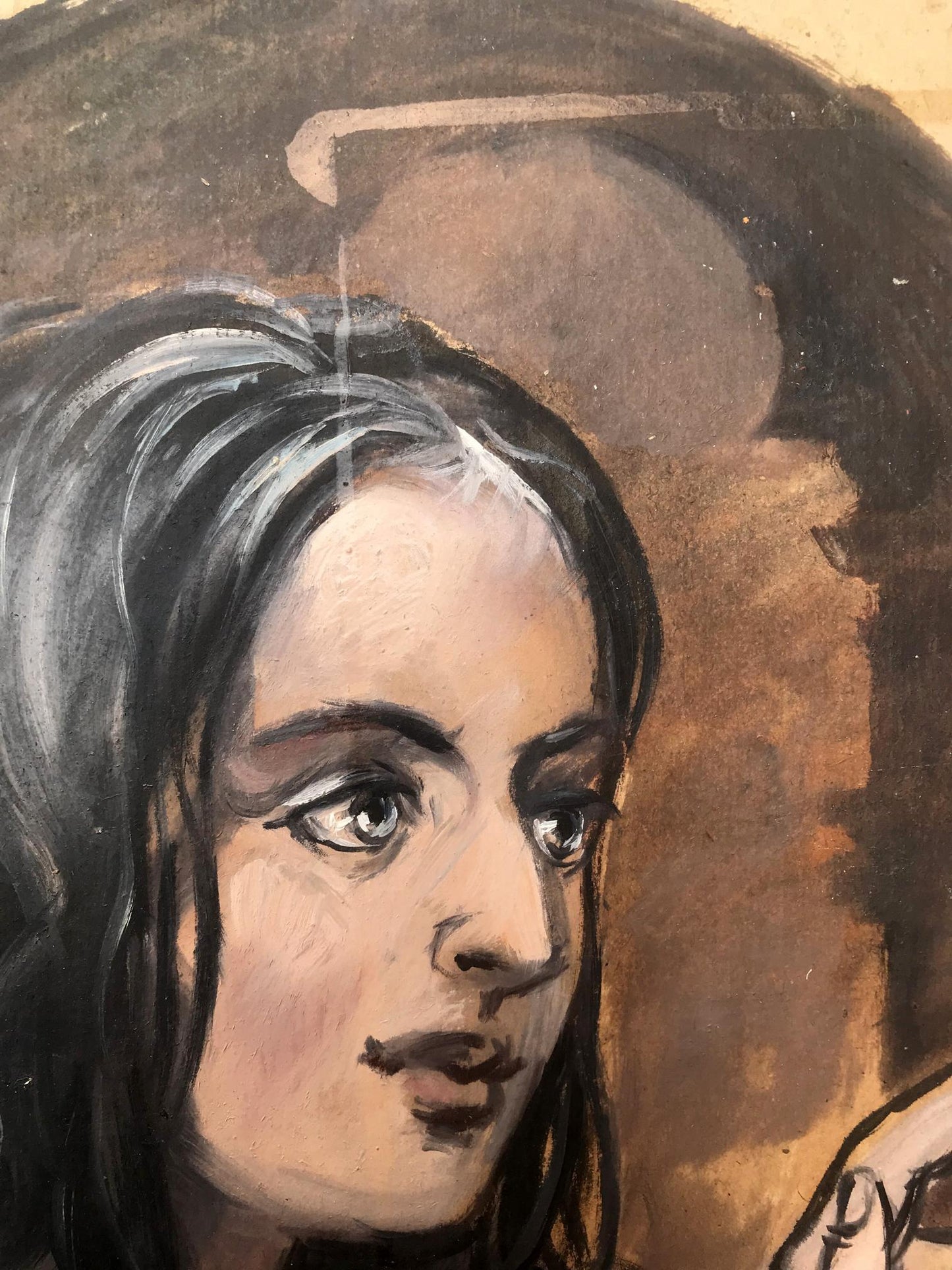 Oil painting portrait of a girl by Alexander Arkadievich Litvinov