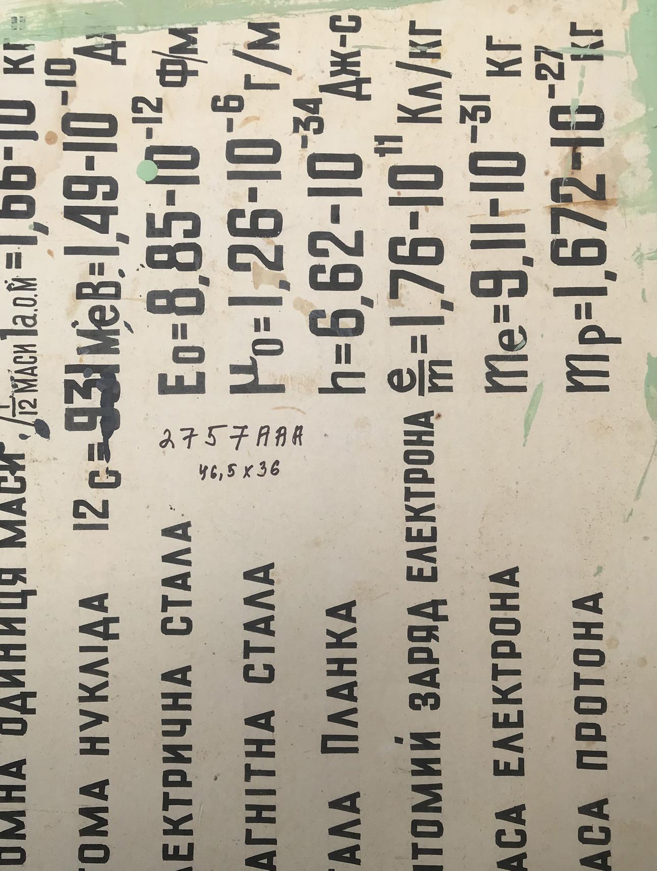 Back of oil painting Portrait of a girl by Alexander Arkadievich Litvinov with Cyrillic scientific data