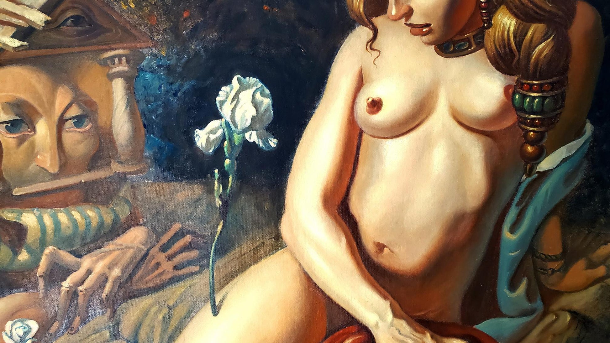 Oil painting Premonition of Spring by Litvinov Daniil Olegovich: white iris