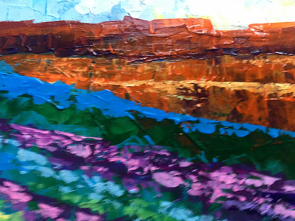 Oil painting Hot day Zadorozhnya V. V. vibrant abstract landscape