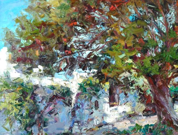 Oil painting Street 
