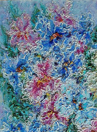 Abstract oil painting Bouquet of Flowers  
