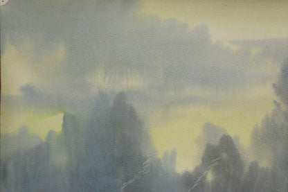 Watercolor painting Nature Landscape Savenets Valery