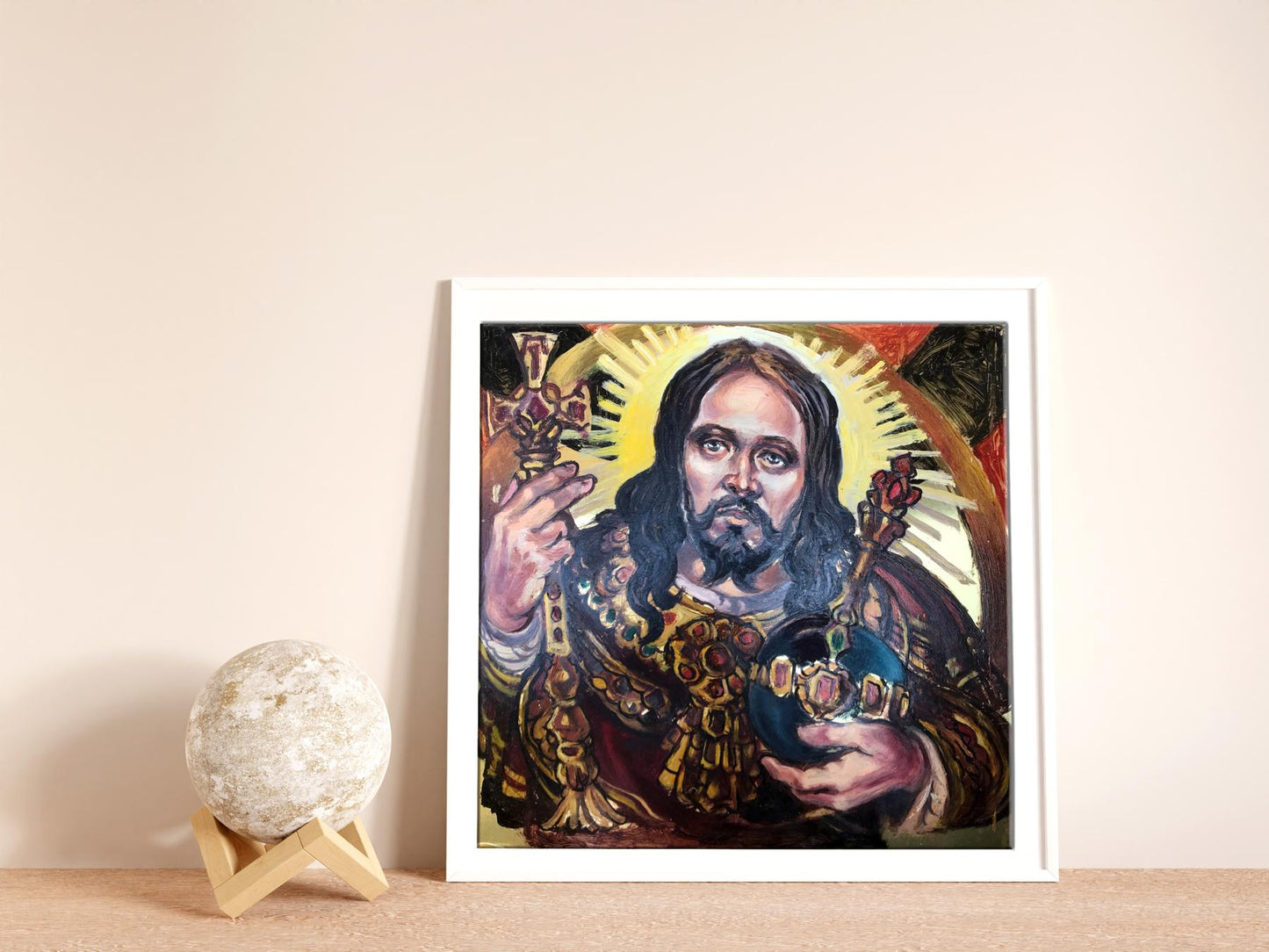 Oil painting portrait of Jesus Christ by Alexander Litvinov