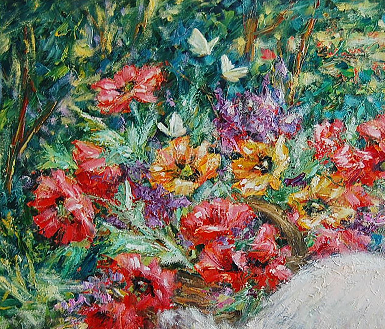 Olga Artim painted "Alice on a Walk" in oils