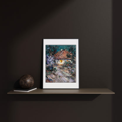 Oil painting Night landscape 