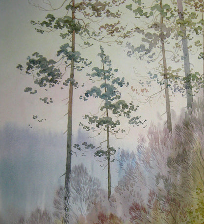 Watercolor painting Nature Landscape Savenets Valery