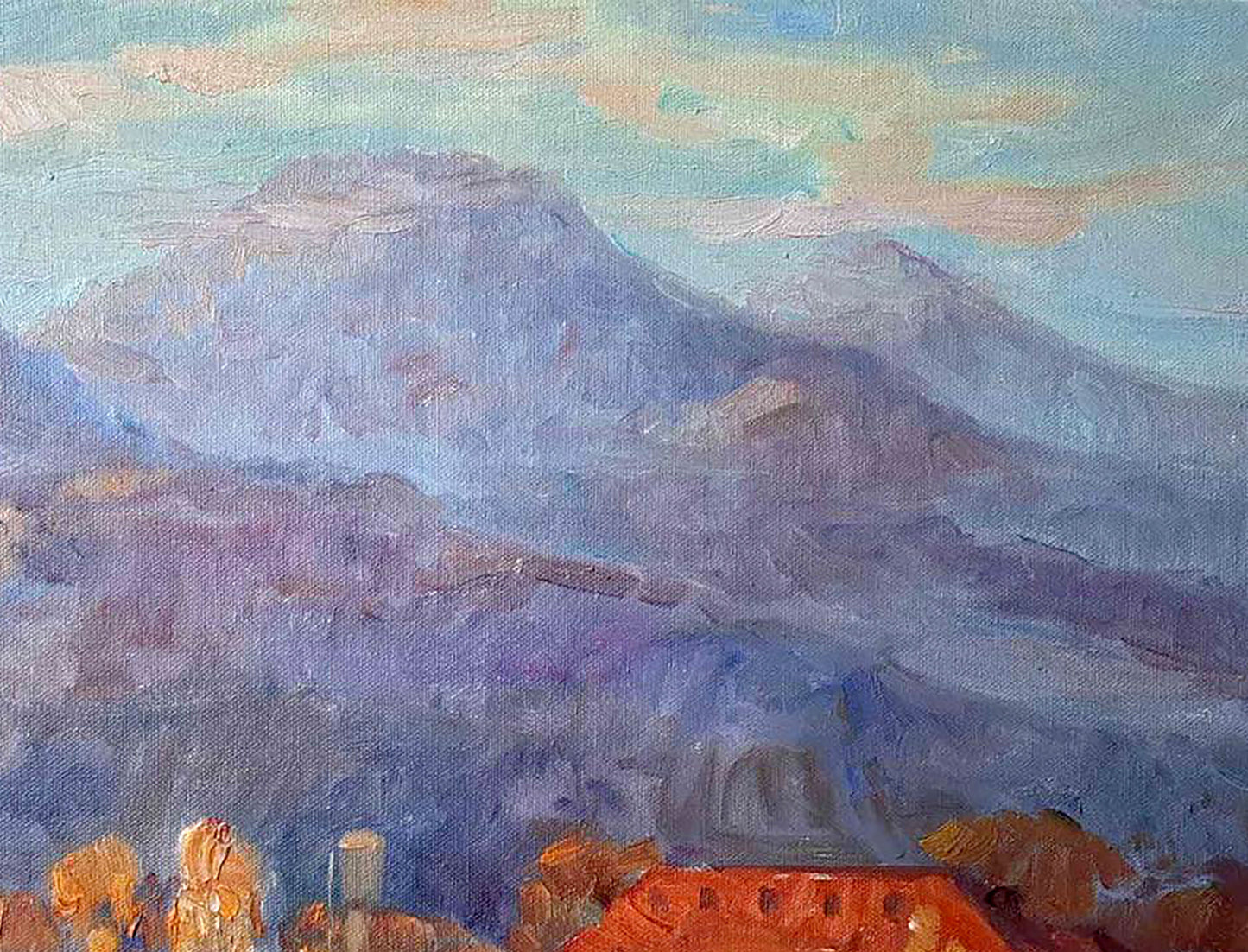 Oil painting Mountain Nature Landscape